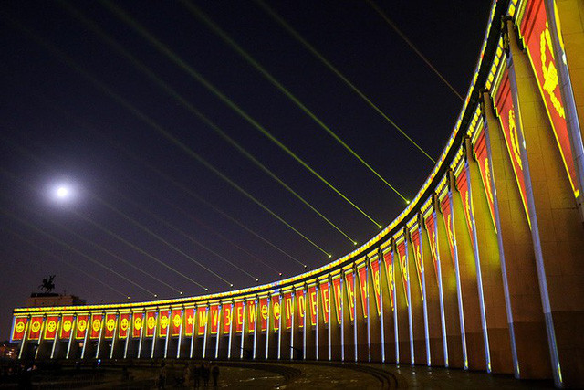 Một trong số các chủ đề của chương trình nghệ thuật bằng ánh sáng mang tên “Moscow - trái tim của nước Nga”.