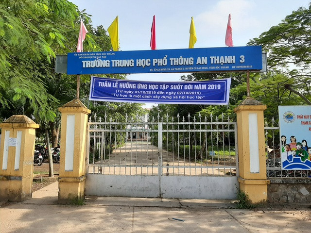 Trường THPT An Thạnh 3, nơi xảy ra vụ việc.