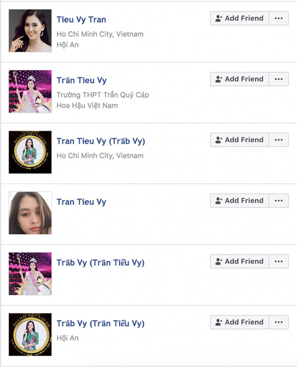 Hàng loạt Facebook giả mạo Tân Hoa hậu Trần Tiểu Vy.