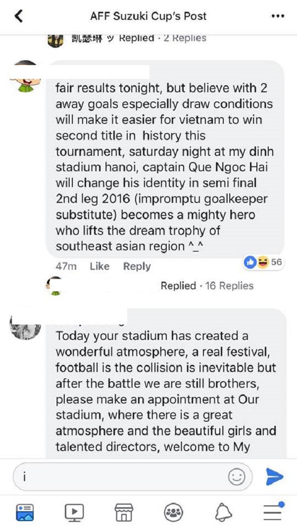 Đội tuyển Việt Nam được nhiều fan quốc tế đánh giá cao hơn trong trận lượt đi