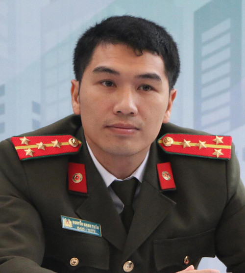 Đại úy Nguyễn Mạnh Tuấn. (Ảnh: Q.Q)