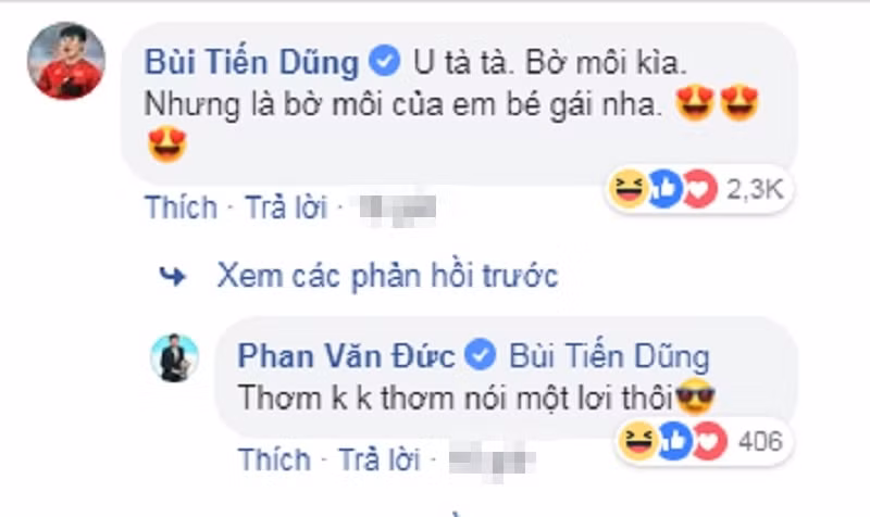 "Tư" Dũng - Văn Đức nói chuyện qua lại ngọt ngào.