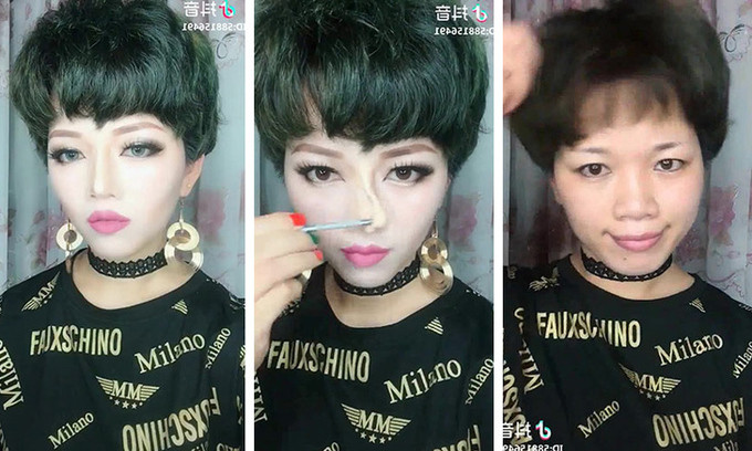 Để có vẻ ngoài thu hút, các cô nàng phải viện đến một lớp "mặt nạ" phấn son dày cộp, biến mình thành một người gần như khác hoàn toàn.