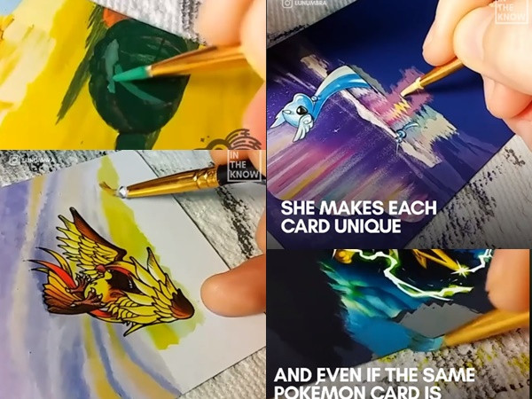 Với đôi tay tài hoa, fan cứng của Pokémon, Lunumbra đã khiến những chiếc thẻ này trở thành có một không hai.