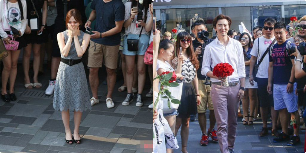 Nhìn lại các màn tỏ tình, cầu hôn công khai và siêu lãng mạn của các ngôi sao châu Á ảnh 8