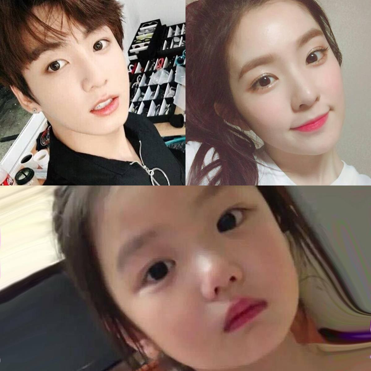 Nhiều người từng nhầm đây là ảnh hồi nhỏ của Irene cơ đấy, vì hai người quá giống nhau. Nhưng cô nhóc này còn có ánh mắt rất giống với Jungkook.