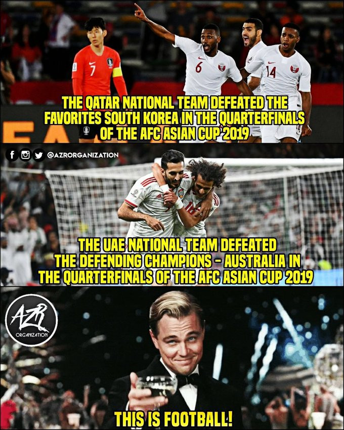 Những điều bất ngờ và sự trùng hợp thú vị đã làm nên sức hấp dẫn của môn thể thao vua. Trận chung kết Asian Cup 2019 sẽ là màn so tài giữa Nhật Bản và Qatar.