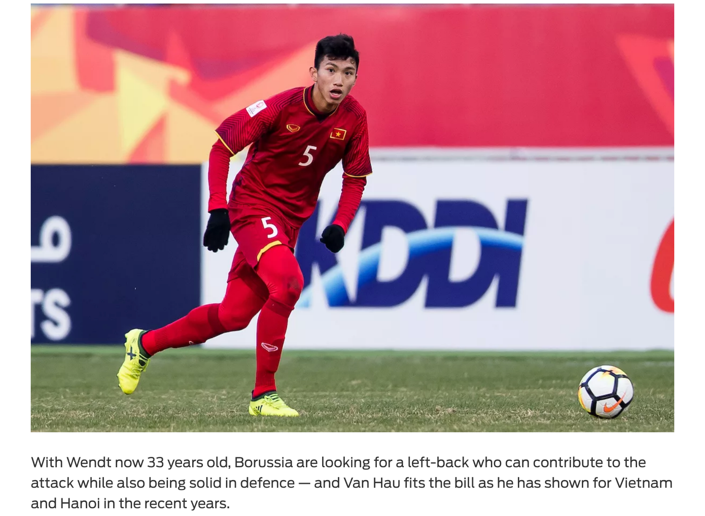 Văn Hậu được đồn đoán là sẽ thay thế vị trí của cầu thủ Wendt bên phía Monchengladbach