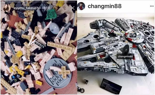 Cùng chơi bộ xếp hình Lego, chỉ khác một người khoe quá trình xếp, người kia khoe thành quả.