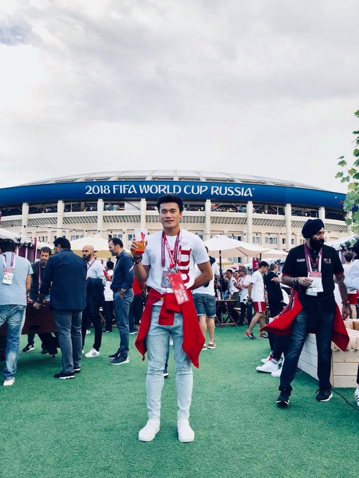 Tiến Dũng đã có những ngày vô cùng đáng nhớ tại Moscow trong dịp diễn ra World Cup.