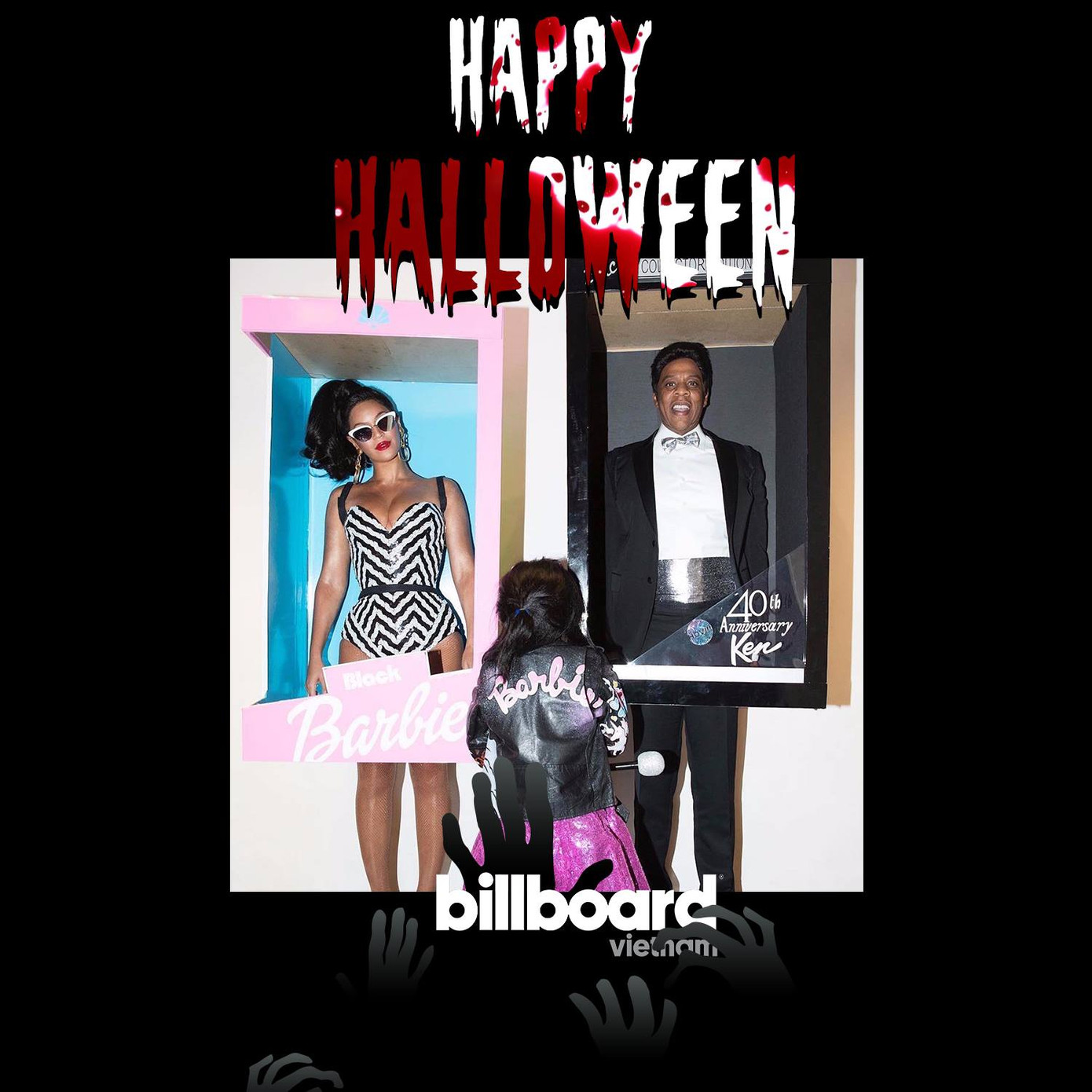 Vợ chồng quyền lực Jay-Z và Beyoncé hóa thân thành đôi búp bê nổi tiếng Barbie và Ken.