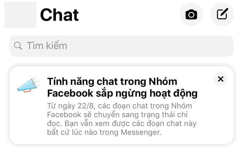 Đoạn thông báo xuất hiện ở một số thiết bị của người dùng vừa cập nhật Messenger.
