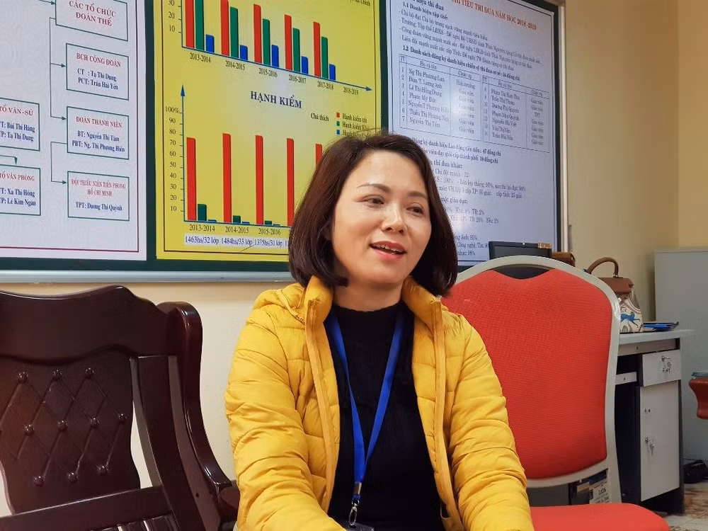 Bà Nguyễn Thị Phương Lan, Hiệu trưởng trường THCS Nha Trang (TP.Thái Nguyên, tỉnh Thái Nguyên).