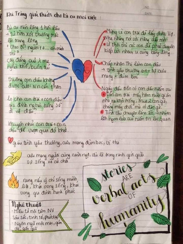 Cuốn vở được trình bày một cách khoa học giúp Quỳnh Trang hệ thống hóa lại những kiến thức đã học và ghi nhớ nội dung dễ dàng hơn.