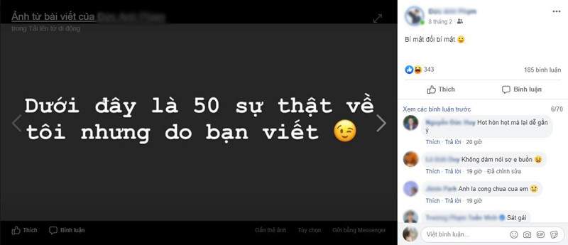 Anh chàng này đăng tải status theo trend nhưng cũng sợ nhận được những sự thật ngỡ ngàng về chính mình.