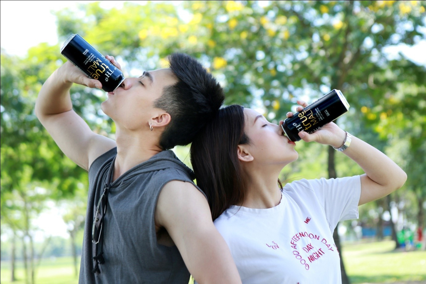 TH true MALT lấy nguyên liệu chính là mầm lúa mạch lên men nhưng không chứa cồn.