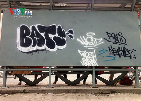 Những công trình công cộng là nơi yêu thích của những người thích vẽ Graffiti.