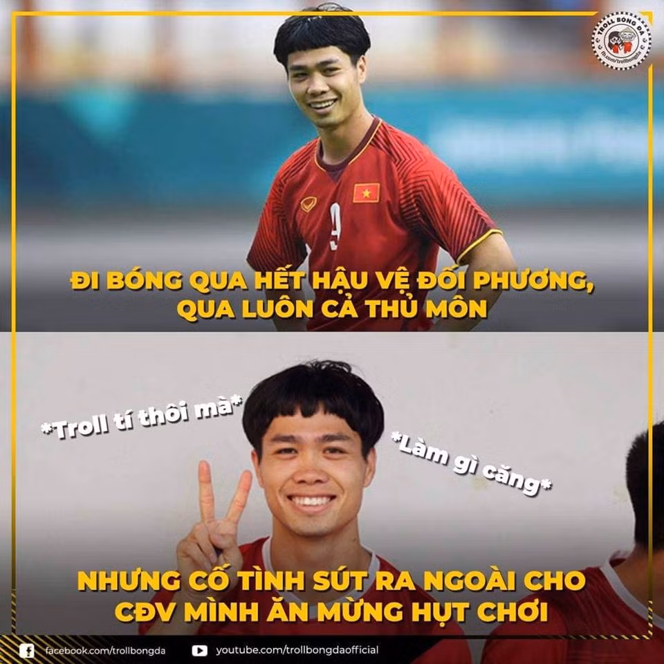 Troll tý thôi mà, đáng tiếc một xíu nhưng chung cuộc vẫn là "hạ ngọt" đối thủ đó thôi! (Ảnh: Troll bóng đá).