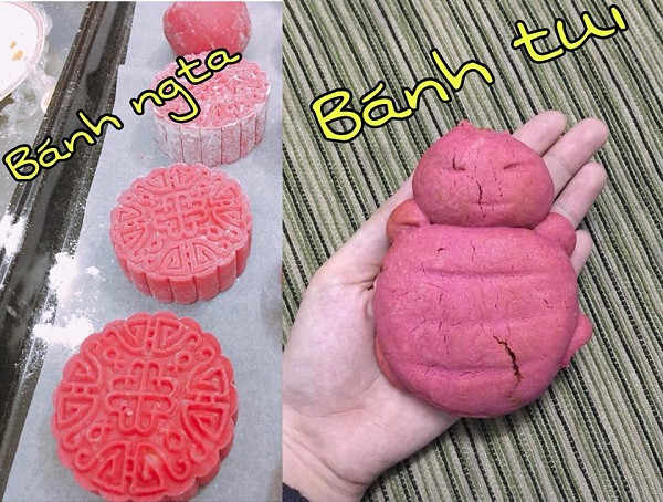 Về màu sắc thì khá giống nhưng về hình dáng thì... không biết đây là loại hình bánh gì nữa! (Ảnh: Nguyen Thi Thuy)