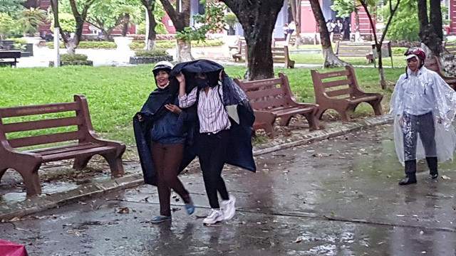 Mẹ đến đưa con gái về.