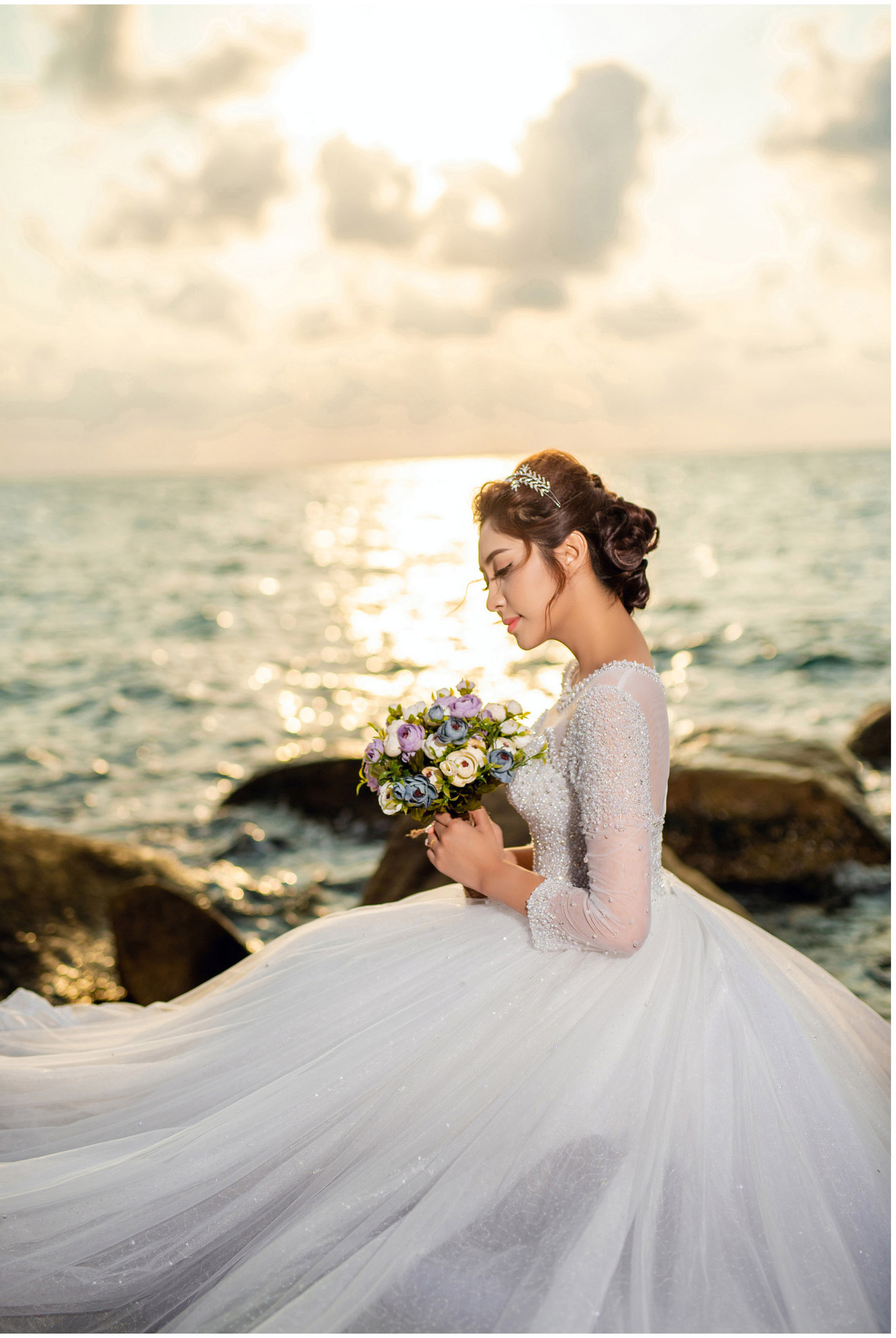 Ngắm ảnh cưới lãng mạn ở đảo Nam Du của Hoa hậu Đại dương Đặng Thu Thảo ảnh 1