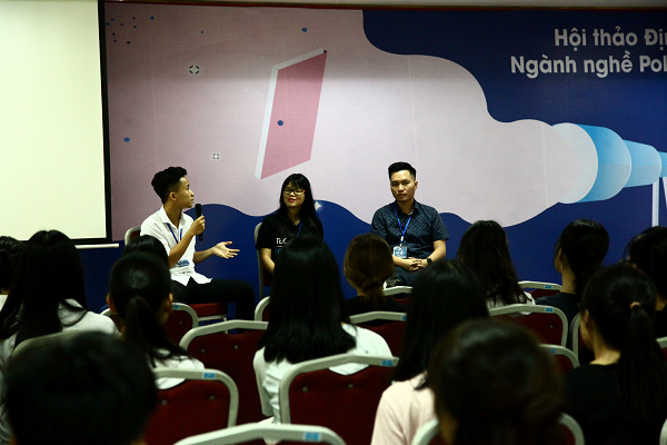 Phòng Kinh doanh được hướng dẫn bởi anh Hoàng Anh Tuấn và chị Nguyễn Hà San.