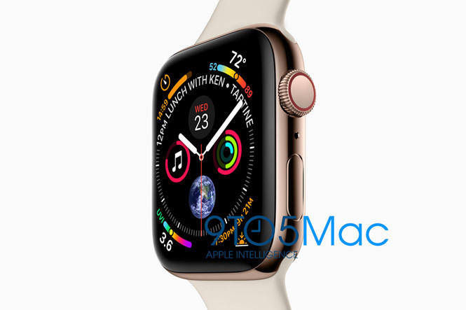 Bức hình rò rỉ về mẫu Apple Watch Series 4. ẢNH: 9TO5MAC.