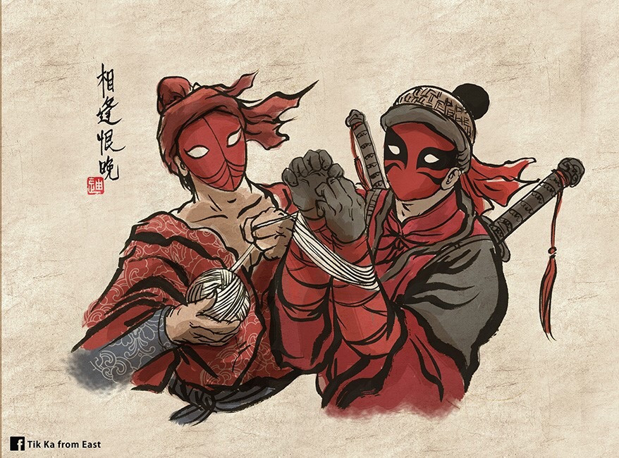 Deadpool và Spiderman.