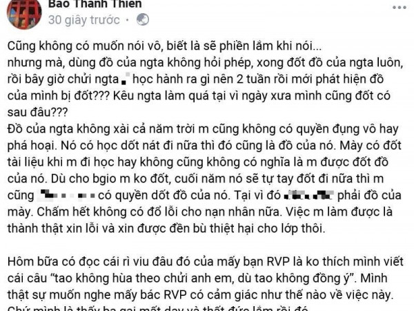 Nam rapper BRay cũng lên tiếng chỉ trích hành động này