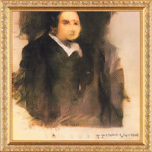 Bức tranh chân dung khắc họa một người đàn ông có tên Edmond De Belamy.