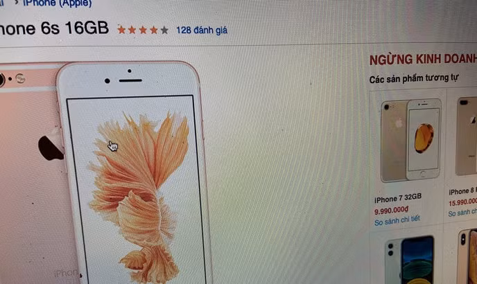 Website một hệ thống lớn dừng bán iPhone 6s.