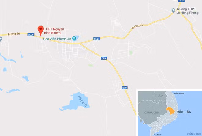 Trường THPT Nguyễn Bỉnh Khiêm, nơi xảy ra sự việc. Ảnh: Google Maps.