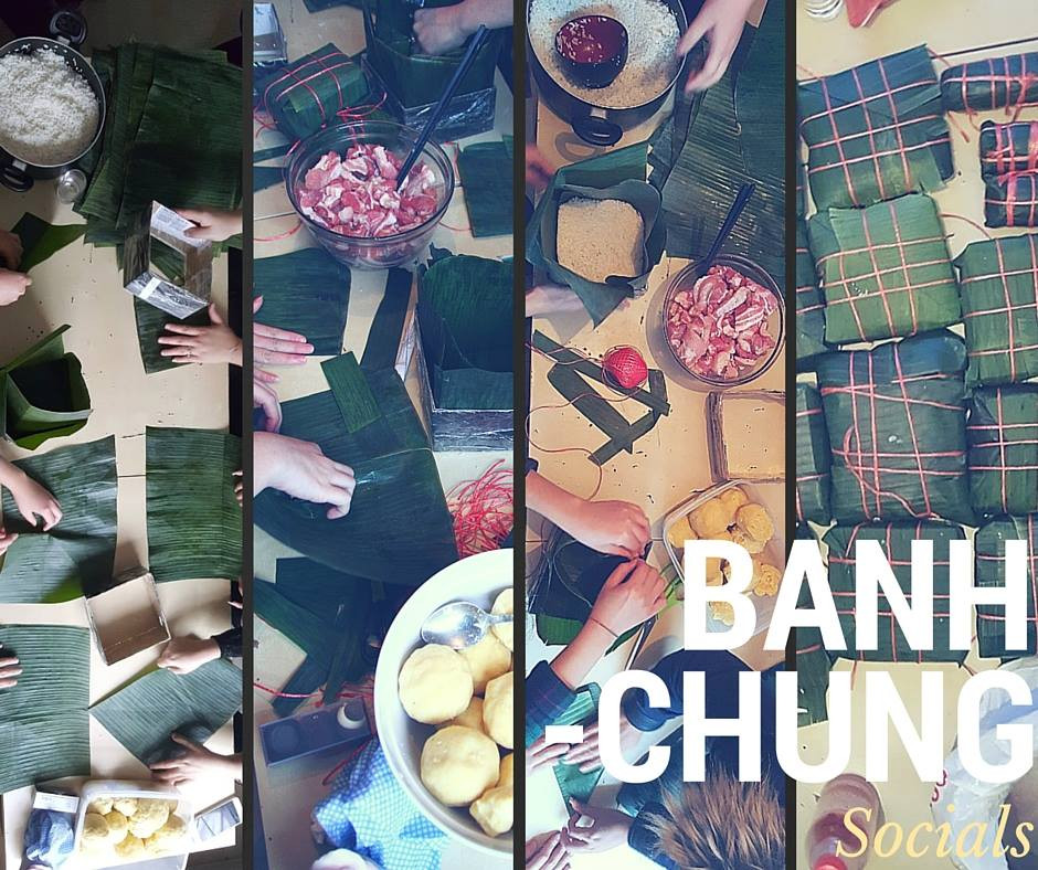 Tết 2016, hội sinh viên Việt Nam cùng làm bánh chưng để vơi bớt nỗi nhớ nhà