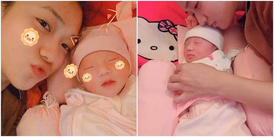 Sự khác nhau khi chụp ảnh với bố và mẹ rõ ràng thế này, chỉ trách Justa Tee bình thường quá "lầy lội" thôi!