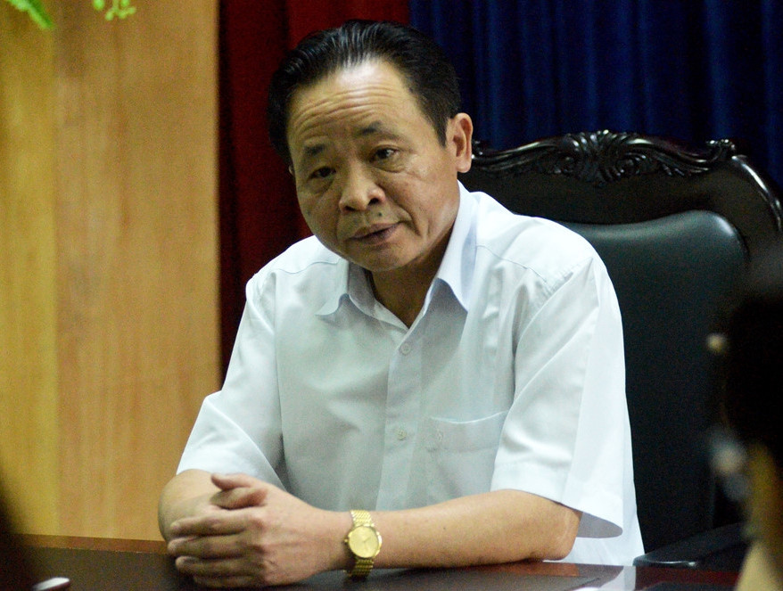 Ông Vũ Văn Sử - Giám đốc Sở GD&amp;ĐT tỉnh Hà Giang trong buổi trao đổi với báo chí sáng 14/7. (Ảnh: Quang Anh)