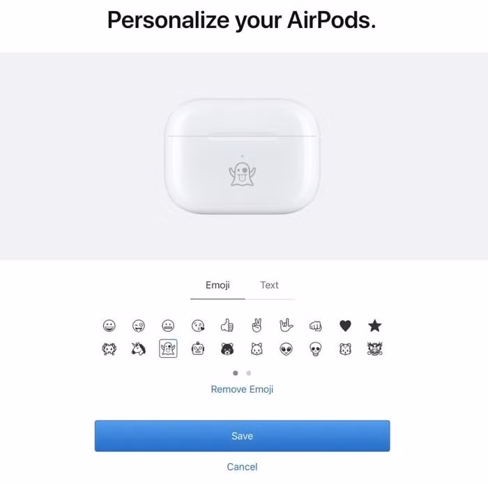 Tuỳ chọn này giúp người dùng cá nhân hoá được chiếc AirPods của mình. (Ảnh chụp màn hình)