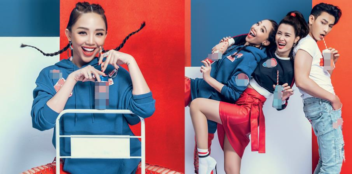 Mới nhất, Tóc Tiên vừa có dịp cùng Đông Nhi, Isaac hợp tác trong một bộ ảnh thời trang với phong cách cực chất. Không quá cầu kì, chỉ với áo hoodie và kiểu tóc tết, Tóc Tiên vẫn gây ấn tượng bởi sự trẻ trung, năng động. 