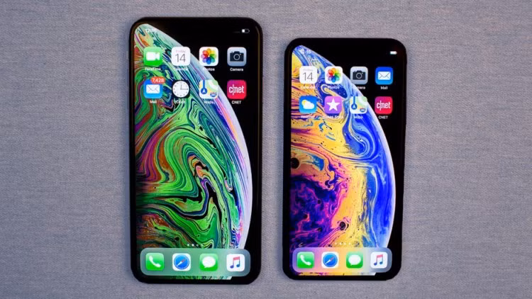 iPhone Xs và iPhone Xs Max (2018): iPhone Xs có màn hình 5,8 inch và Xs Max có màn hình 6,4 inch là bộ đôi kế nhiệm iPhone X. Thiết kế của chúng gần như giống hệt nhau, ngoại trừ kích thước thân máy.