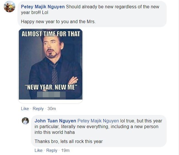 Chia sẻ úp mở này khiến người hâm mộ cho rằng Tuấn John đang ngụ ý nhắc đến một thành viên mới sắp chào đời trong gia đình của mình.