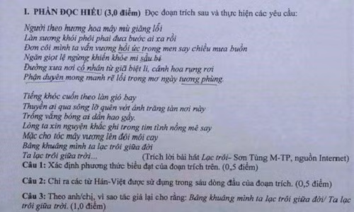 Tiếp tục là đề bài dành cho fan Sơn Tùng M-TP.