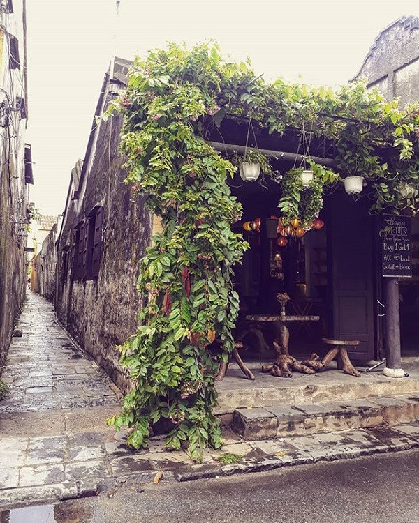 Ngõ nhỏ Hội An nhuộm màu rêu phong.