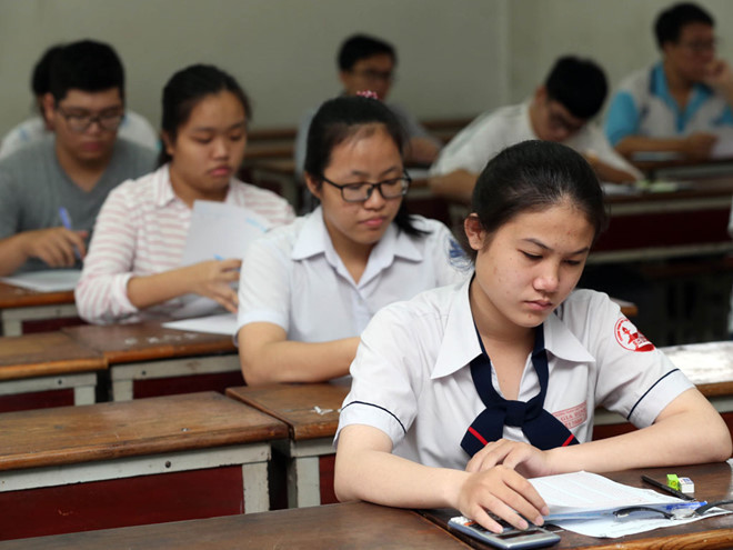 Thí sinh tham dự kỳ thi đánh giá năng lực để xét tuyển vào ĐH Quốc gia TP.HCM. Ảnh: ĐÀO NGỌC THẠCH.