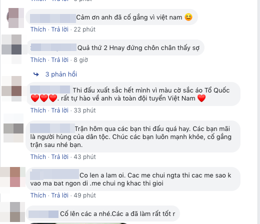 Trang cá nhân của Văn Lâm lại nhận về những bình luận tích cực hơn.