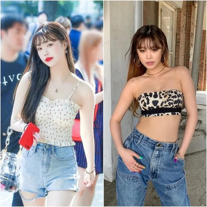 Trong show Queendom, Soo Jin gây ấn tượng với màn trình diễn đầy mạnh mẽ hút mắt. Street style ngoài đời của cô cũng theo đuổi phong cách này. Cô thường diện áo quây, áo hai dây và quần shorts để khoe được ưu điểm cơ thẻ.