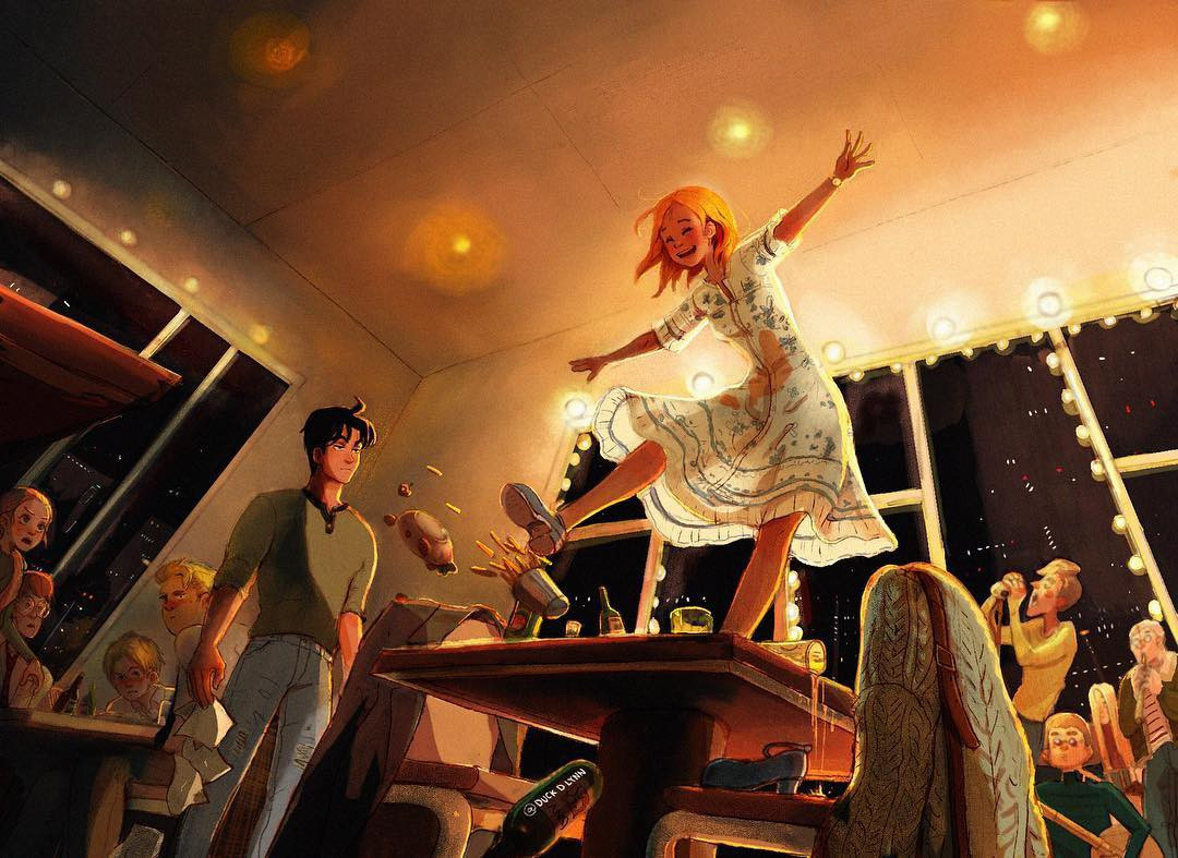 Dù đôi khi em có hơi trẻ con, hành động kỳ quặc nhưng vì yêu em, anh chấp nhận điều đó.