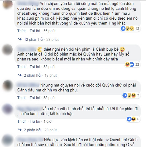 Hàng trăm khán giả bình luận sôi nổi trên fanpage Quỳnh Búp Bê.