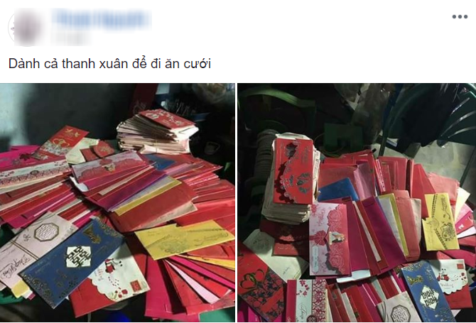 Số thiệp mời “khổng lồ” mà anh chàng nhận được từ bạn bè.