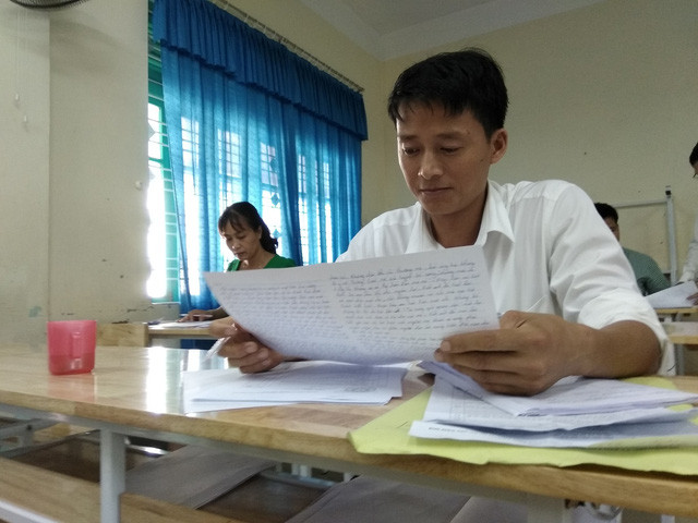 Công tác chấm thi THPT Quốc gia 2018 sắp sửa hoàn thành (Ảnh: Mỹ Hà).