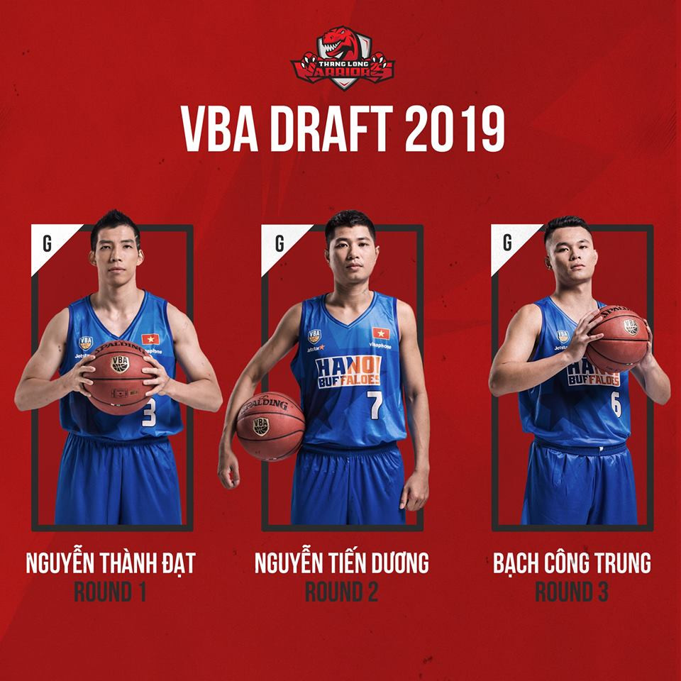 Thanglong Warriors sở hữu 3 cầu thủ: Nguyễn Thành Đạt, Nguyễn Tiến Dương và Bạch Công Trung.