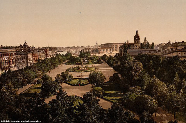 Công viên Kungstradgarden ở Stockholm, Thụy Điển.